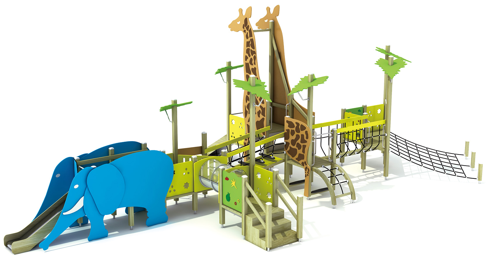 HK-8006-PE木制組合滑梯