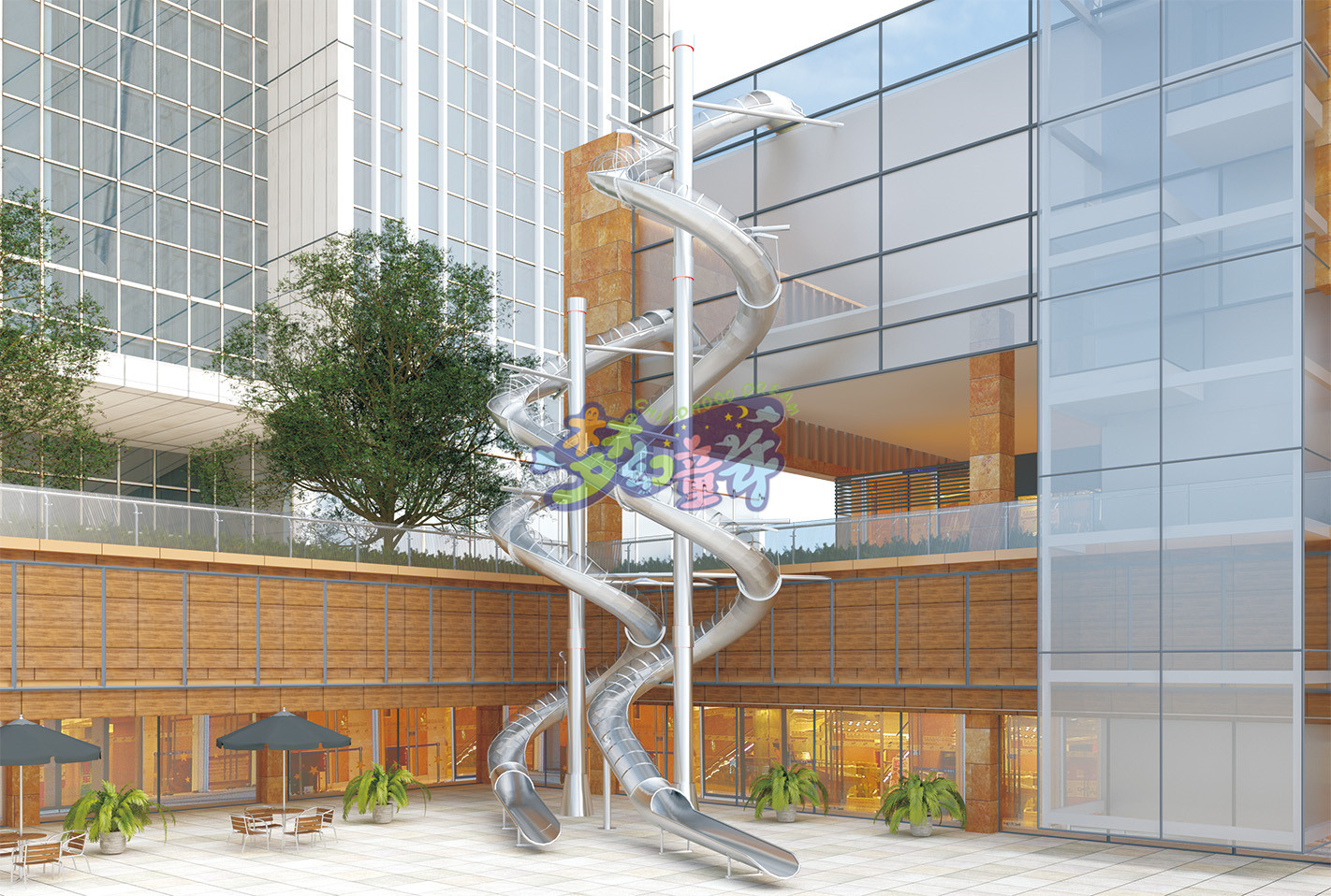 不銹鋼滑梯與傳統(tǒng)塑料滑梯對比的特點