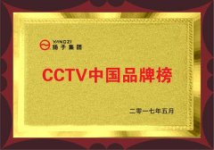 揚子獲得CCTV中國品牌榜 揚子獲得CCTV中國品牌榜