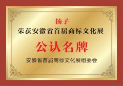 揚子榮獲安徽省首屆商標文化展公認品牌 揚子榮獲安徽省首屆商標文化展公認品牌